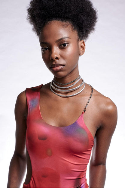 Sita Nevado Black Silver Crystal Choker Necklace - Kota Wellness