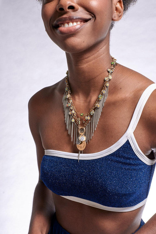 Sita Nevado Flower Layer Pendant Necklace - Kota Wellness