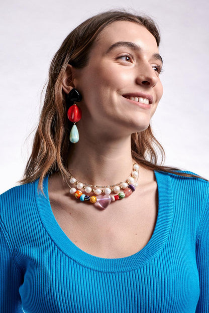 Sita nevado Layer Beaded Choker Necklace - Kota Wellness