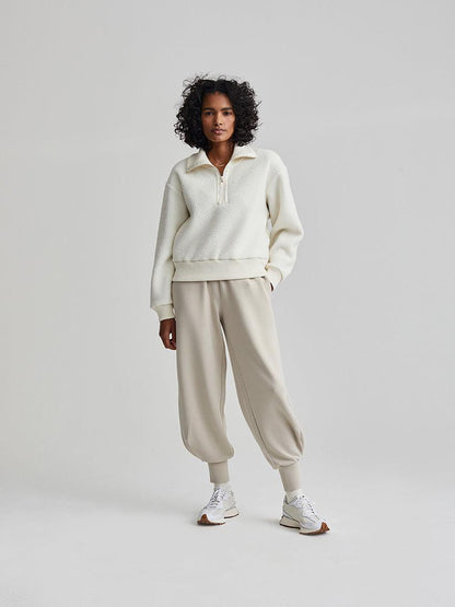 Varley Roselle Half Zip Fleece - Egret - Kota Wellness